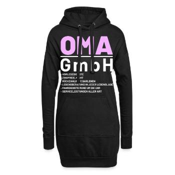 Lustige Oma GmbH Sprüche Geschenkidee - Hoodie-Kleid - Schwarz - Vorne