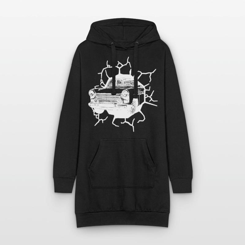 Trabi  Oldtimer Mauerfall Ostalgie Ossi Hoodie-Kleid