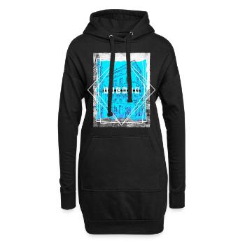 Aachen Deutschland Stadt Skyline Heimat Liebe - Hoodie-Kleid - Schwarz - Vorne