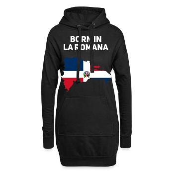 Dominikanische Republik - Hoodie-Kleid - Schwarz - Vorne