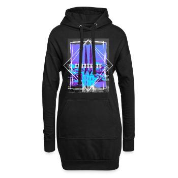 Bielefeld Deutschland Stadt Skyline Heimat Liebe - Hoodie-Kleid - Schwarz - Vorne