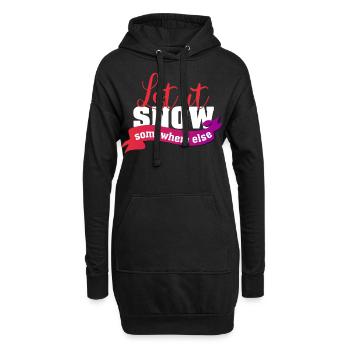 Laissez-le neiger ailleurs hiver Schnee noël Fun - Sweat-shirt à capuche long Femme - noir - Devant