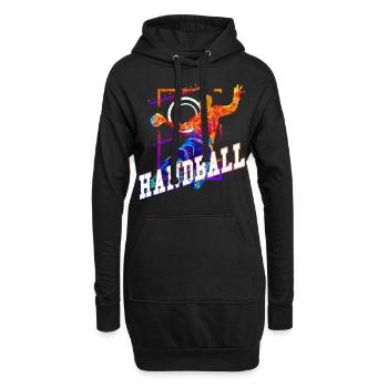 Handball Handball Player Handball Player Vintage Retro - Sweat-shirt à capuche long Femme - noir - Devant