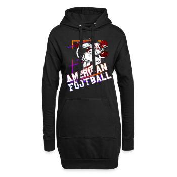 Joueur de football américain Joueur de football américain Sports - Sweat-shirt à capuche long Femme - noir - Devant