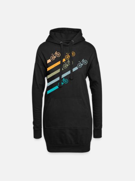 Fahrrad Bike Radsport - Hoodie-Kleid - Schwarz