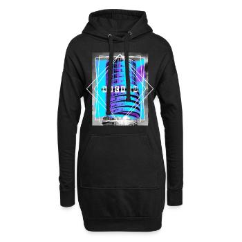 Bochum Deutschland Stadt Skyline Heimat Liebe - Hoodie-Kleid - Schwarz - Vorne