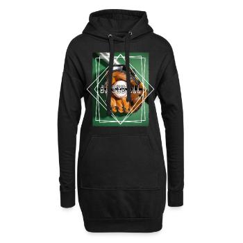 Baseball Ball Handschuh Schläger Vintage Retro - Hoodie-Kleid - Schwarz - Vorne