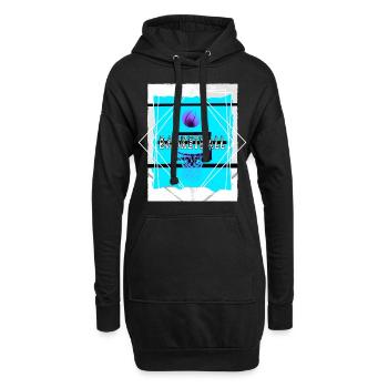 Basketball Basketballer Korb Sport Vintage Retro - Hoodie-Kleid - Schwarz - Vorne