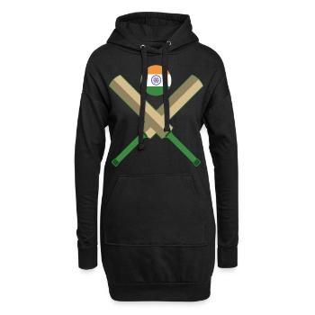 Cricketspieler | Cricket Sport Team Geschenkideen - Hoodie-Kleid - Schwarz - Vorne