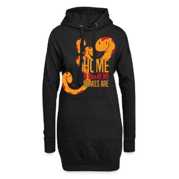 Schlangen Liebhaber | Haustiere Reptil Geschenke - Hoodie-Kleid - Schwarz - Vorne