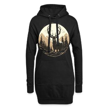 Prêt pour la saison de chasse Chasse au chevreuil pour les chasseurs - Sweat-shirt à capuche long Femme - noir - Devant