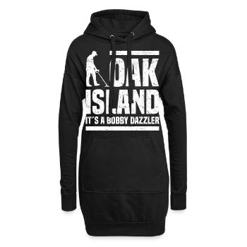 Schatzsucher - Hoodie-Kleid - Schwarz - Vorne
