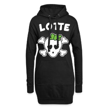 Piratin Lotte Design für Mädchen und Frauen - Hoodie-Kleid - Schwarz - Vorne