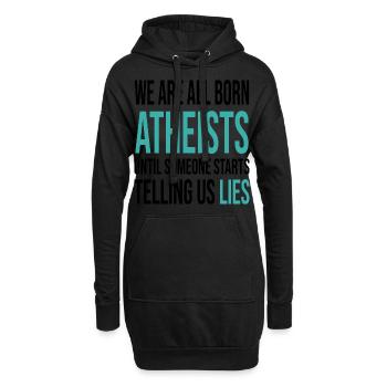 Atheismus Wissenschaft - Hoodie-Kleid - Schwarz - Vorne