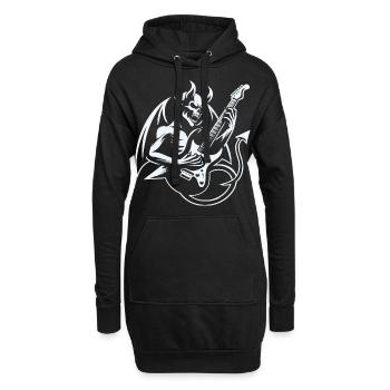 Gitarren Teufel Design für den Metal und Rock Fan - Hoodie-Kleid - Schwarz - Vorne