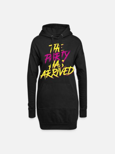 The Party Has Arrived 17 - Hoodie-Kleid - Schwarz
