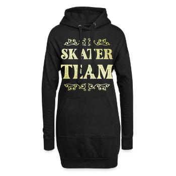 Équipe de patineurs - Sweat-shirt à capuche long Femme - noir - Devant