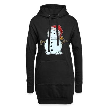 Bonhomme de neige sans nez - Sweat-shirt à capuche long Femme - noir - Devant