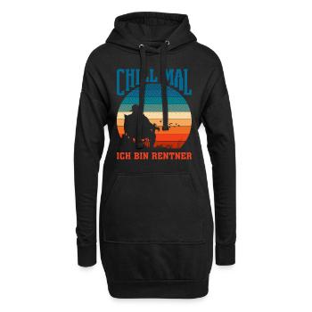 Chill mal in bin Rentner Ruhestand Pension Rente - Hoodie-Kleid - Schwarz - Vorne