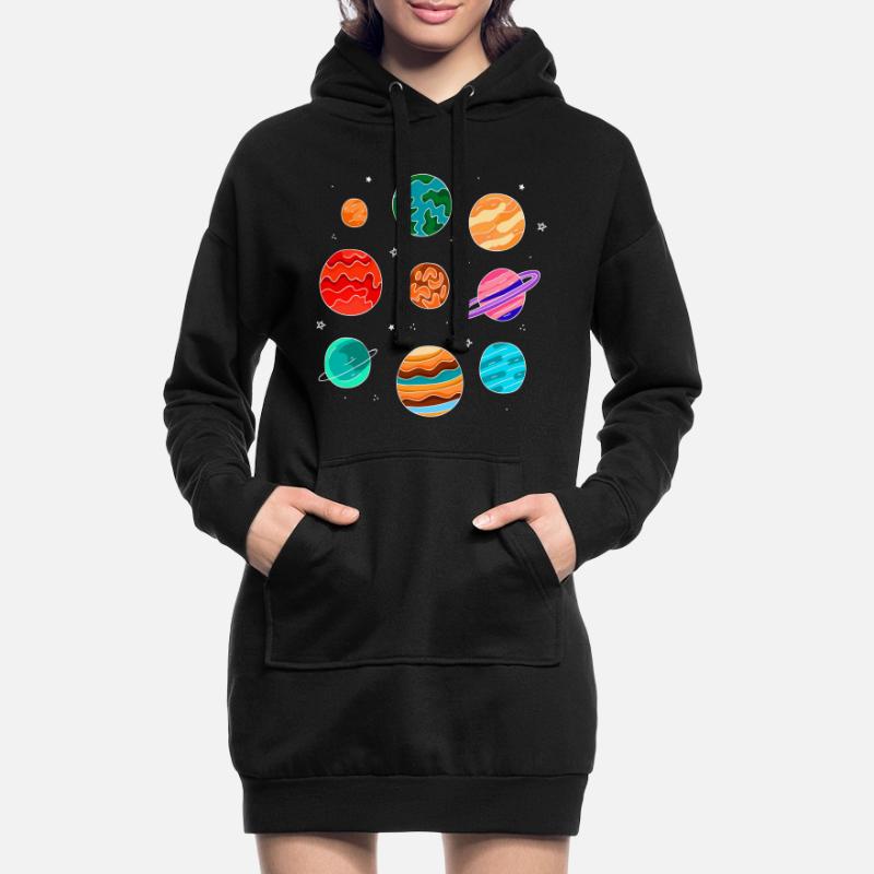 Solar system with planets solar system universe Hoodie Dress