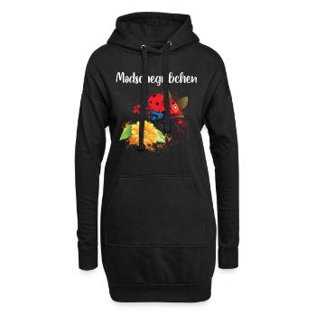 Modschegiebchen ostdeutsch Marienkäfer Sachsen - Hoodie-Kleid - Schwarz - Vorne