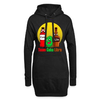 Team Cuba Libre Rum Cola Party Longdrink Getränk - Hoodie-Kleid - Schwarz - Vorne