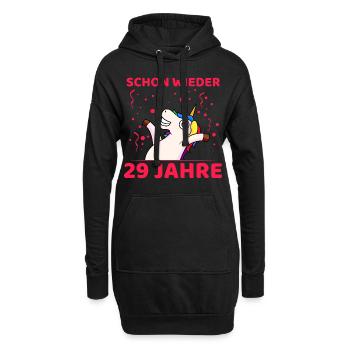 Schon wieder 29 Jahre Ü30 Geburtstagsgeschenk - Hoodie-Kleid - Schwarz - Vorne