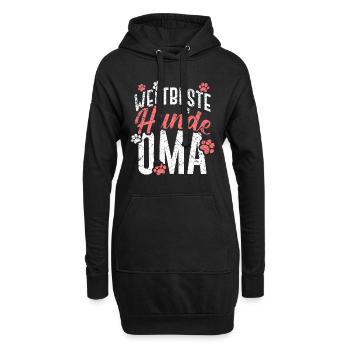 Hunde Oma Geschenk Hundesitter Hundebesitzer - Hoodie-Kleid - Schwarz - Vorne