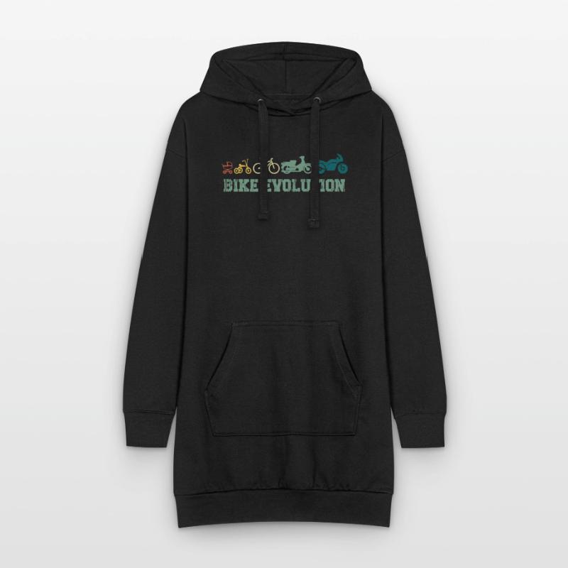 Motorcycle Evolution Saying Bike Evolution Motorcycle Hoodie Dress