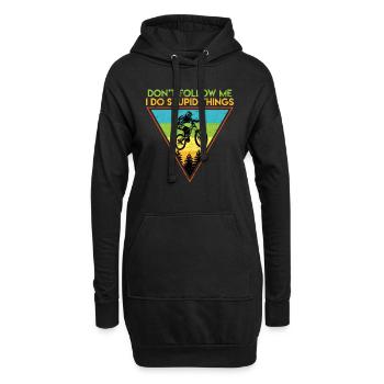 Downhill VTT Vélo cycliste cycliste - Sweat-shirt à capuche long Femme - noir - Devant