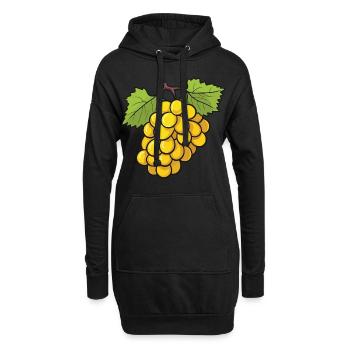 Symbole des raisins - Sweat-shirt à capuche long Femme - noir - Devant
