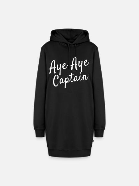 Aye Aye Captain - Hoodie-Kleid - Schwarz