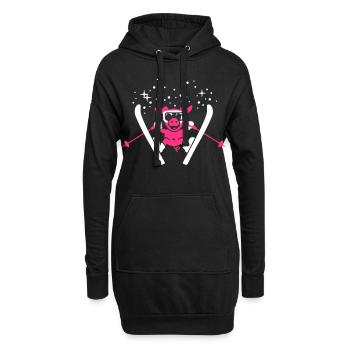 Pistensau 2C - Sweat-shirt à capuche long Femme - noir - Devant