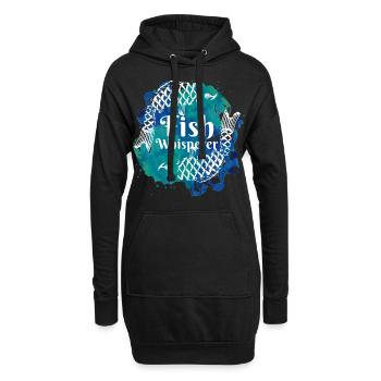 Pêcheur pêche pêcheur pêche nature cadeau animal - Sweat-shirt à capuche long Femme - noir - Devant