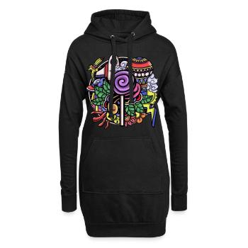 Hippie - Sweat-shirt à capuche long Femme - noir - Devant