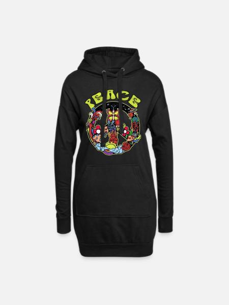 Hippy - Hoodie Dress - black
