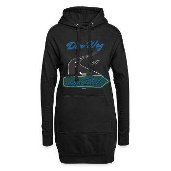 Le chemin est la destination de la randonnée (idée cadeau) - Sweat-shirt à capuche long Femme - noir - Devant