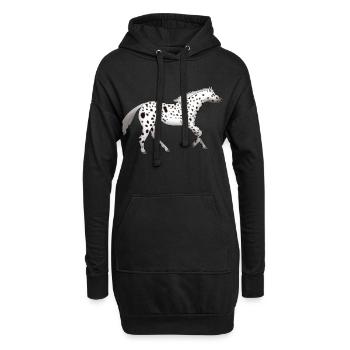 Appaloosa läuft - Hoodie-Kleid - Schwarz - Vorne