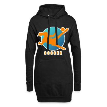 Frauen Fußball Spielerin Geschenk Team Mannschaft - Hoodie-Kleid - Schwarz - Vorne