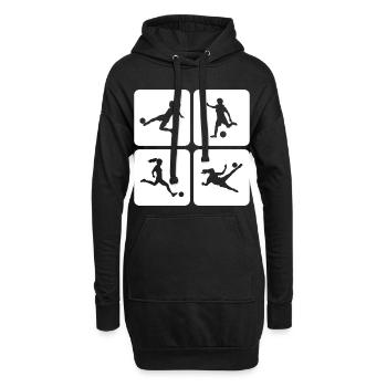 Frauenfußball - Hoodie-Kleid - Schwarz - Vorne