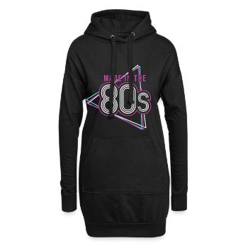 80er Jahre 80's retro vintage Geschenk Generation - Hoodie-Kleid - Schwarz - Vorne