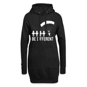 Parachutisme Soyez différent - Sweat-shirt à capuche long Femme - noir - Devant
