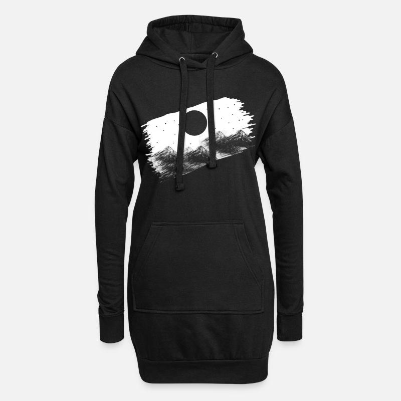 Berg - Hoodie-Kleid - Schwarz