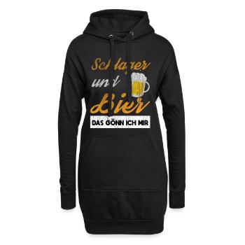 Des chansons et de la bière - Je m’accorde ça - Sweat-shirt à capuche long Femme - noir - Devant