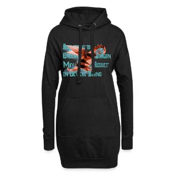 Kind Dragon - Sweat-shirt à capuche long Femme - noir - Devant