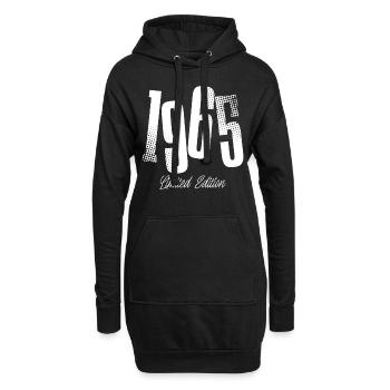 1965 Jahrgang Geburtstag Baujahr Geboren - Hoodie-Kleid - Schwarz - Vorne
