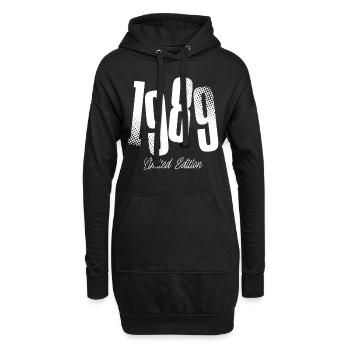 1989 Anniversaire de naissance Année de construction - Sweat-shirt à capuche long Femme - noir - Devant