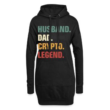 Crypto Papa - Sweat-shirt à capuche long Femme - noir - Devant