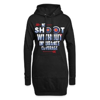 Bogenschütze - Hoodie-Kleid - Schwarz - Vorne