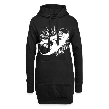 Blobs de peinture de skateboard - Sweat-shirt à capuche long Femme - noir - Devant